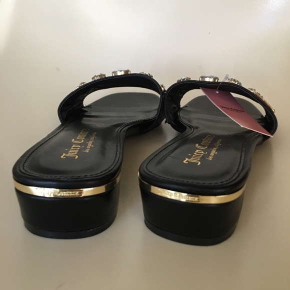 Juicy Couture Jeweled Slides Sz 8.5 - Picture 3 of 8